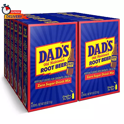 Dad'S Old Fashioned Root Beer Singles To Go Drink Mix 72 Stick Sugar Free • $32.08