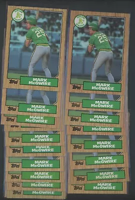 1987 Topps Mark Mcgwire Rc Rookie Card Lot (19) #366 Nm To Mint • $2.25