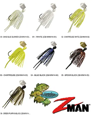 Z-MAN Chatterbait Mini 1/4oz Jig CB-MINI14 Pick Any 7 Colors  • $7.95