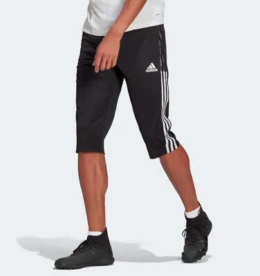 Adidas Tiro 21 3/4 Length Soccer Training Pants Black Gm7373 Youth Xl  • $29.99