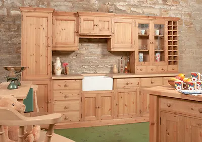 £240 • Buy Solid Pine Bespoke Farmhouse Kitchen Units & Islands | Handmade | Belfast Sink