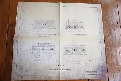 LMS Wagon Lettering Van Railway Drawing Diagram • £15.99