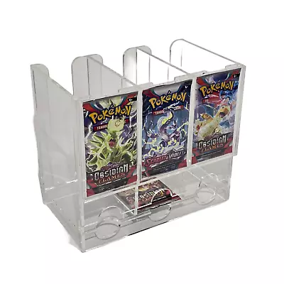 Acrylic Booster Pack Dispenser For TCG Packs (3 Slot) 3/16 Inch Thick Acrylic • $44.95