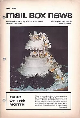 Vintage Cake Magazine Mail Box News May 1978 Maid Of Scandinavia • $4.99