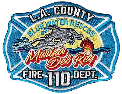 LA Count Station 110 Blue Water Rescue Marina Del Rey Scuba NEW Fire Patch ! • $6.95