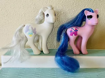 My Little Pony G1 Pony Bride & Princess Royal Pink Eyelashes Hasbro Vintage Lot • $21.99