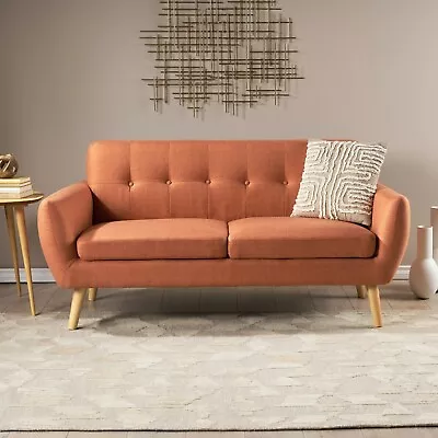 Joseline Mid Century Modern Petite Fabric Sofa • $543.78