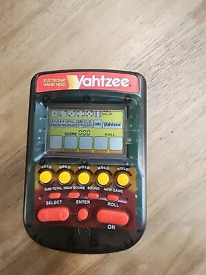 Milton Bradley Yahtzee Electronic Handheld - Clear Black • $15