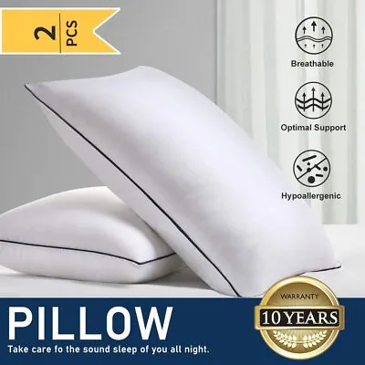 2x Hotel Quality Pillow Breathable Cooling Pillows Queen King Single Medium Firm • $10.11