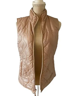 J Crew Women's Small Shimmer Pink Puffer Quilted Vest • $17.99