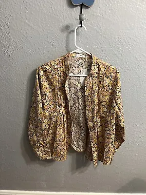 MNG Floral  Button Up Blouse Womens Size 6 • $15.75