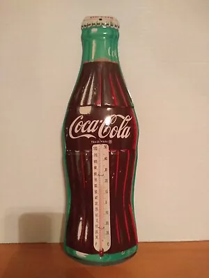 Vintage Robertson Coca-cola Bottle Advertising Tin Metal Thermometer 16 1/2  • $49.99