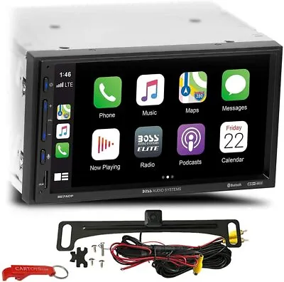 BOSS Audio Elite BE7ACP Apple CarPlay/Android Auto 2-DIN Car Stereo + Backup Cam • $289.99
