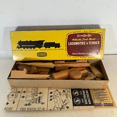 Strombecker R-1 HO Gauge 2-8-2 Mikado Locomotive & Tender Wood Model Kit In Box • $39.99