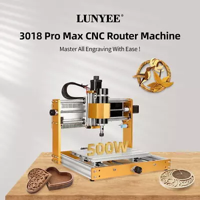 LUNYEE 3018 Pro Max CNC Router Laser 2-in-1 Milling Cutting Machine All Metal • $359.10