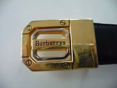 Burberrys Of London Vintage Black/ Brown Reversible Men Leather Belt Size Xxl • $119.99