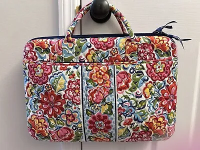 Vera Bradley 17” Hard Shell Laptop Case With Strap Quilted Hope Garden EUC • $39.99