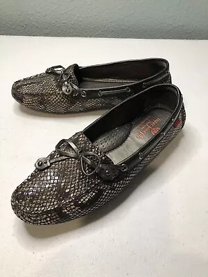 Marc Joseph Cypress Hill Exotic 14598-sb  Brown/black Loafer Shoes Size 6 • $28.99