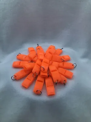 24 Pack 135 DB EMERGENCY Whistles! LOUD!! High Visibility Safety Orange Survival • $18.99