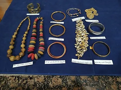 Vintage Lot Of 10 Jewelry Items Costume Plated Brass Copper • $16.75