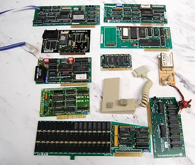 LARGE LOT OF  9 Vintage APPLE II  BOARDS & 2 Accessories • $99.99