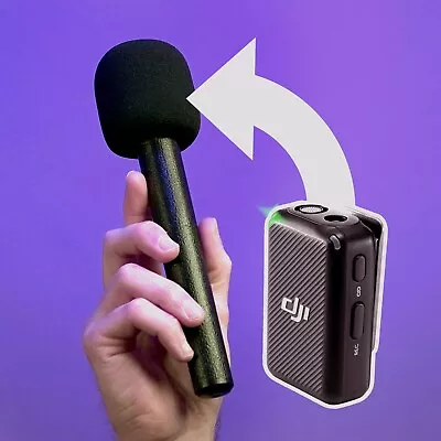 Handheld Microphone Adapter For DJI WIRELESS MIC | Interview Handle • $26.88