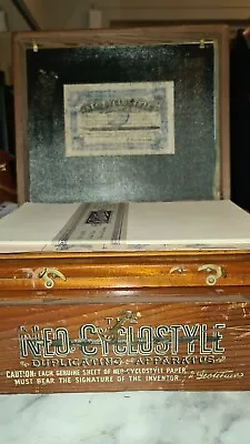 £120 • Buy Gestetner's Neo Cyclostyle Vintage Duplicating Machine, C. 1890