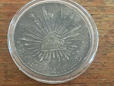 Mexico - Republic 1888 /8 Reales Silver Coin AU • $65