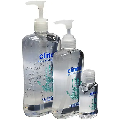 Clinell Hand Sanitising 70% Alcohol +Moisturiser Antibacterial Gel Rub Sanitizer • £8.39