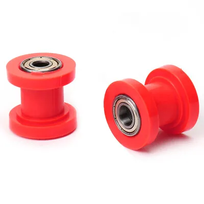 Motorcycle Bike Red 8mm Chain Roller Slider Tensioner Guide Pulley Dirt Pit New • $10.49