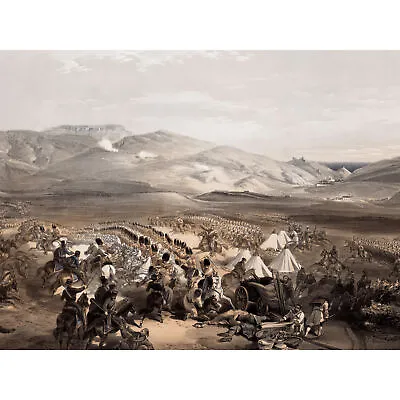 Simpson Crimean War Battle Balaklava Cavalry Large Wall Art Print 18X24 In • £15.99