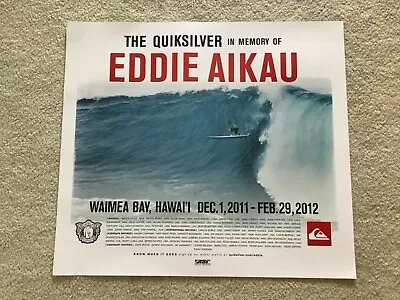 2011 Mint Original Eddie Aikau Waimea Hawaii Big Wave Surfing Contest Poster • $75