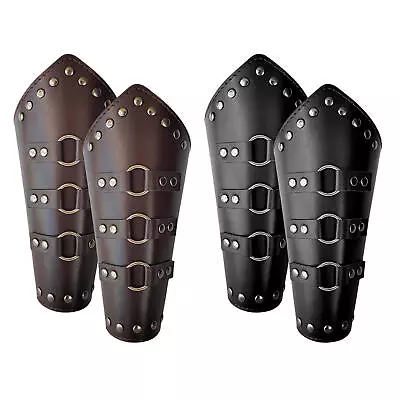 Arm Guard Armor Cuff Leather Bracer Knight Costume Battle Medieval Viking Bracer • $15.81