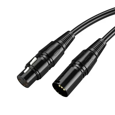 XLR Cable Male To Female 3 Pin Plug Microphone Speaker Patch Lead 1m/2m/3m • £4.30