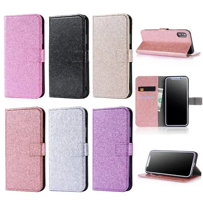 Case For Samsung S21 S22 Plus S20 FE S23 Bling Flip Leather Wallet Phone Cover • $10.99