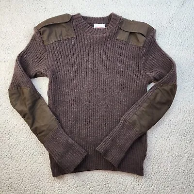 Vintage Genuine Commando 100% New Wool Sweater Made In England XL Brown Blauer • $29.72