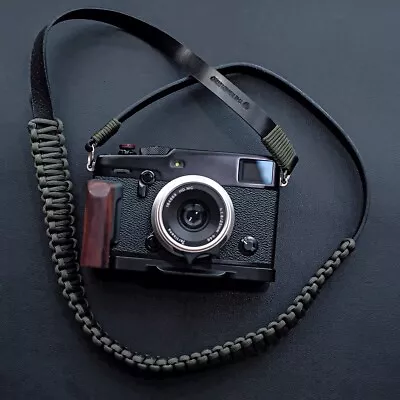 Premium Quality Leather With Braided Paracord Pad Camera Strap For Shoulder Neck • $50