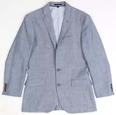 J. Crew Men's Ludlow Sports Coat Blazer Jacket Blue Linen Wool Size 36R • $49.99