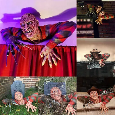 Halloween Party Freddy Statue Nightmare Krueger Tomb Walker Scary Horror Decors • £13.67