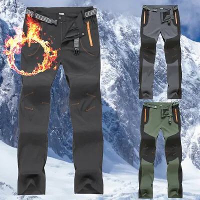 Mens Waterproof Hiking Tactical Trousers Outdoor Fishing Walking Combat Pants • £12.49