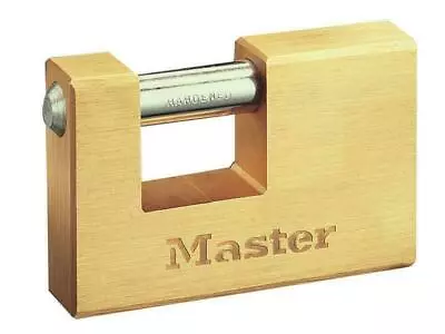 Master Lock Rectangular 63Mm Solid Brass Body Shutter Padlock MLK606 • £15.54