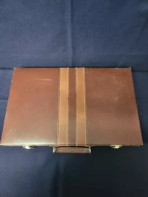 Vintage Backgammon Set Brown Faux Leather • $6