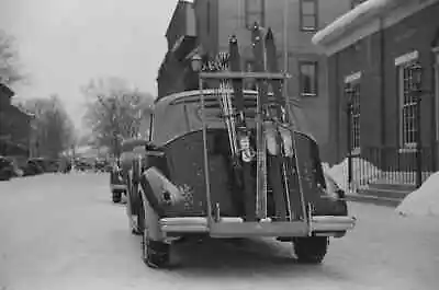 1939 Car Going To Ski Slopes Woodstock Vermont Vintage Old Photo 11  X 17   • $15.25