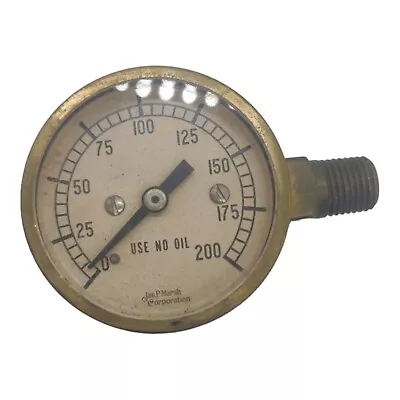 ANTIQUE JAS P MARSH  CO. GAUGE  STEAMPUNK 200 2  Round  • $25.49