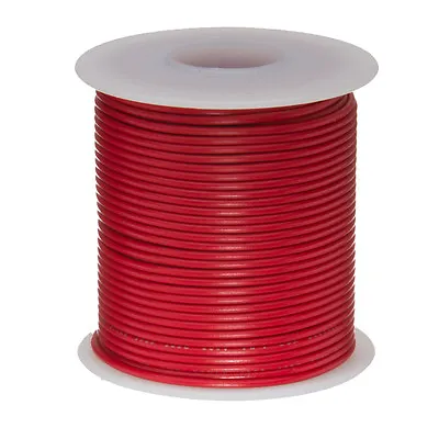 28 AWG Gauge Stranded Hook Up Wire Red 100 Ft 0.0126  MIL Spec 600 Volts • $11.55