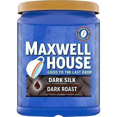 Maxwell House Dark Silk Dark Roast Ground Coffee 37.7Oz Canister Taste Delicious • $12.08