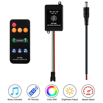 SP106E 9key RF Music Remote Controller For WS2811 WS2812B LED Strip Light 5~12V • $6.48