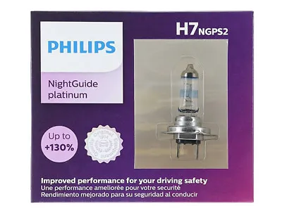 Philips H7 NightGuide Platinum Headlight Halogen Bulbs | H7NGPS2 | Pack Of 2 • $49.99