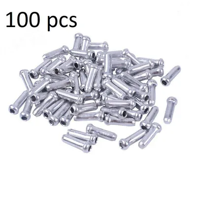 100x Set Bike Cable End Caps Silver Brake Shifter Wire Universal Crimps Road MTN • $7.61