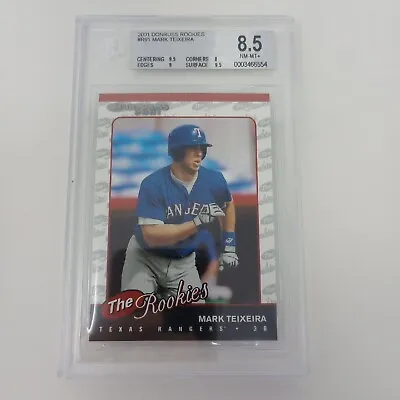 2001 Donruss Rookies NO. R91 Mark Teixeira BGS Graded 8.5 NM-MT+ • $9.25